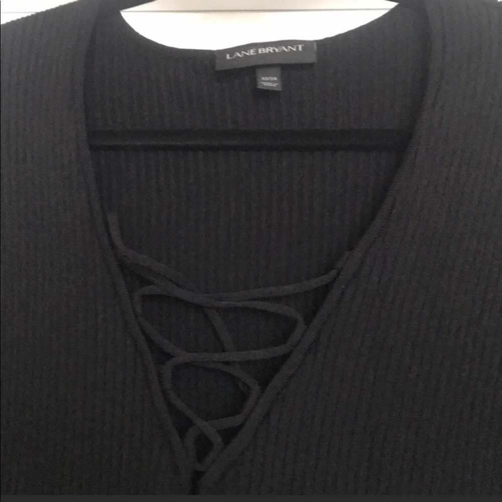 Lane Bryant Lace up Top